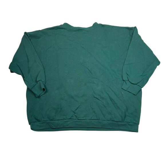 Disney VTG 90s Pooh Tigger Crewneck Sweatshirt I'm The Only One FLAW Green 2X - Picture 2 of 6